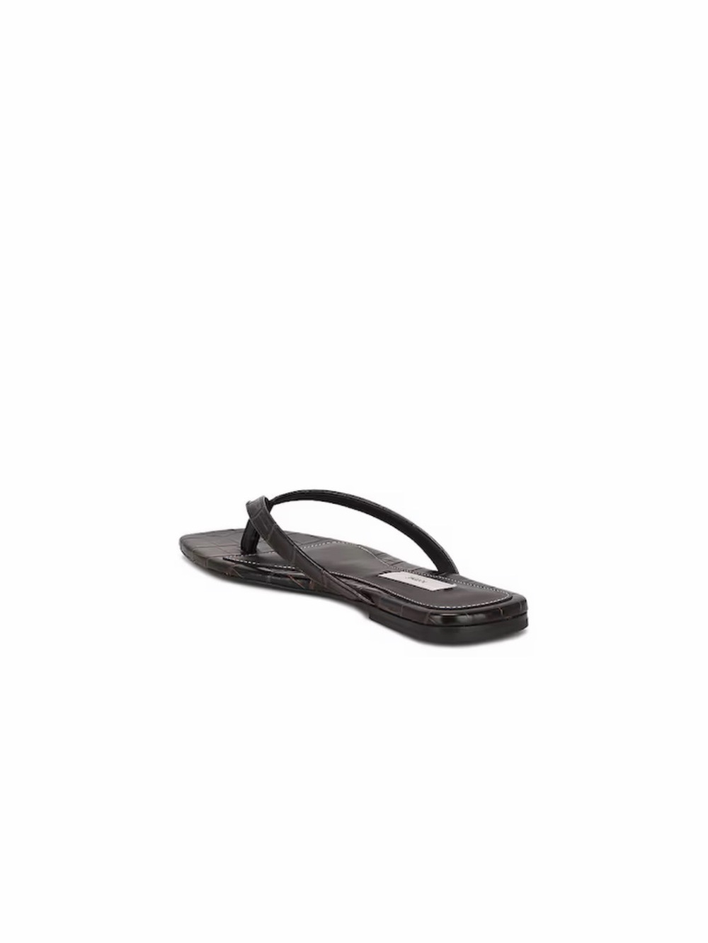 Toteme Brown Croc-Embossed flip flop Sandal with Square Toe 5.5 - Picture 5 of 5